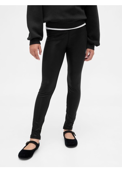 Kız Çocuk Siyah Shine Leggings Tayt fırsatları