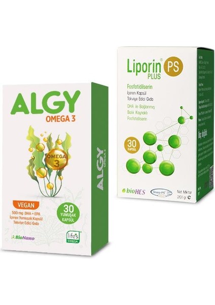 Omega 3 (Yüksek Dha) & Liporin Ps Plus fırsatları