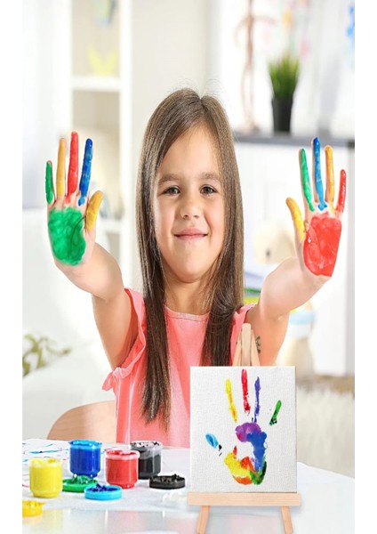 Masaüstü Mini Şövale Parmak Boyası Kuruboya Boyama Kitabı Çocuk Eğlence Seti fiyatları