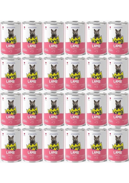 Et Parçacıklı Kuzu Etli Yetişkin Kedi Konserve 400 Gr*24 Adet