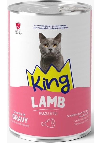 Et Parçacıklı Kuzu Etli Yetişkin Kedi Konserve 400 Gr*24 Adet fiyatları