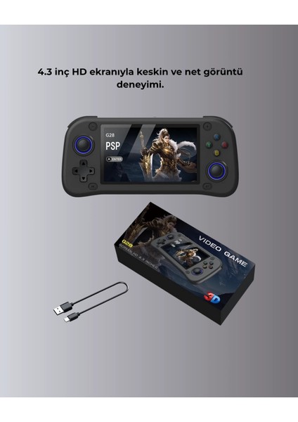 Taşınabilir El Tipi Oyun Konsolu Çoklu Emülatör Destekli 64GB indirimleri