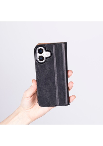 Luca iPhone 17 Deri Kılıf-Siyah