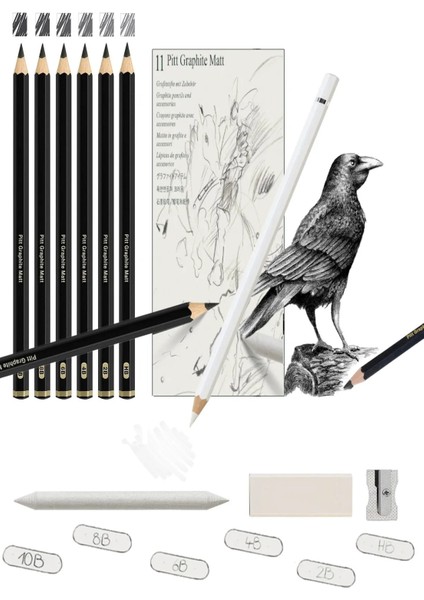 Canson Xl Spiralli Eskiz 90GR A5 50 Yp Pitt Graphite Matte 10B, 8b, 6b, 4b, 2b ,hb Eskiz Çizim Set modelleri