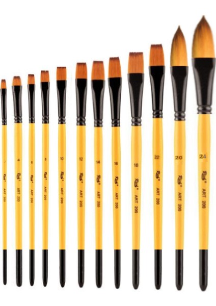 Fırça Çantası Sentetik Seri Kıl 12'li Fırça Seti modelleri