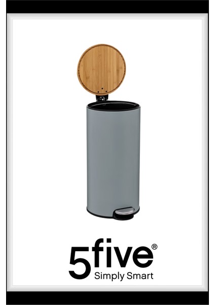 Çöp Kovaları Simply Smart Bambou 30 Lt Metal Antrasit fiyatları