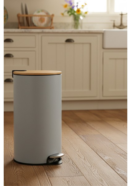 Çöp Kovaları Simply Smart Bambou 30 Lt Metal Antrasit fırsatları