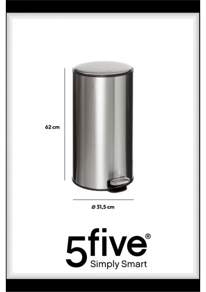 Delta 30 L Pedallı Çöp Kovası Çelik | Yavaş Kapanma, Aktif Karbon Filtre, Çıkarılabilir Yıkanabilir Kova fiyatları