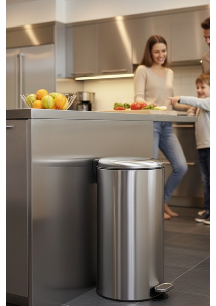 Delta 30 L Pedallı Çöp Kovası Çelik | Yavaş Kapanma, Aktif Karbon Filtre, Çıkarılabilir Yıkanabilir Kova indirimleri