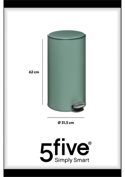 Delta 30 L Pedallı Çöp Kovası Yeşil‑Mavi | Yavaş Kapanma, Aktif Karbon Filtre, Kolay Temizlik Çıkarılabilir Yıkanabilir İç Sepet fiyatları