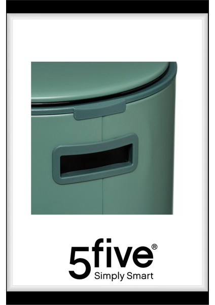 Delta 30 L Pedallı Çöp Kovası Yeşil‑Mavi | Yavaş Kapanma, Aktif Karbon Filtre, Kolay Temizlik Çıkarılabilir Yıkanabilir İç Sepet