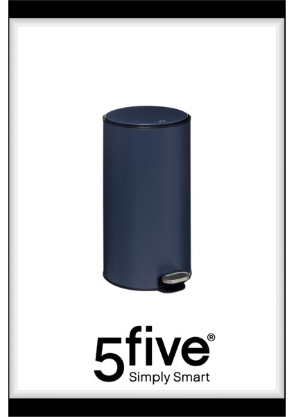Çöp Kovaları Simply Smart Delta 30 Lt Metal Petrol Mavisi