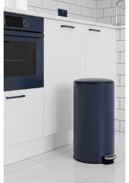 Çöp Kovaları Simply Smart Delta 30 Lt Metal Petrol Mavisi modelleri