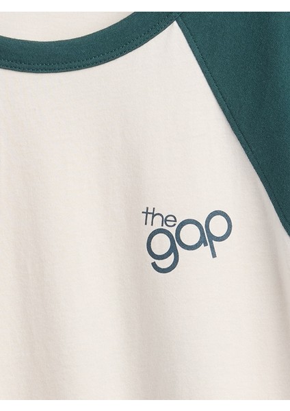 Kadın Yeşil Relaxed Crop Gap Logo T-Shirt modelleri