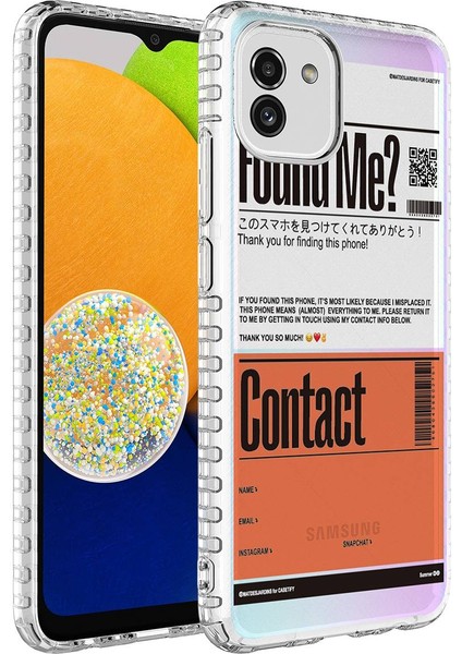 Galaxy A04 Kılıf Airbag Kenarlı Renkli Desenli Silikon Inc Elegans Kapak-No6