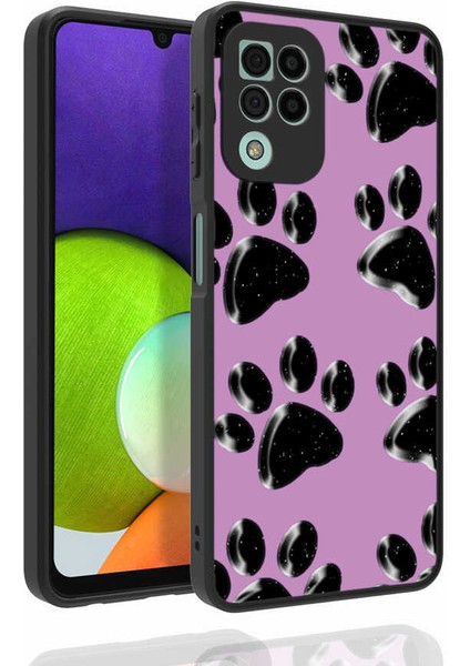 Galaxy M32 Kılıf Desenli Kamera Korumalı Parlak Inc Nora Kapak-No3