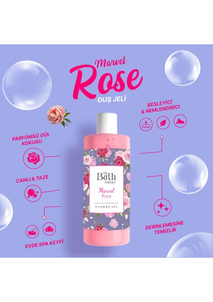 Nemlendirici ve Besleyici Marvel Rose Duş Jeli 400 ml fiyatları
