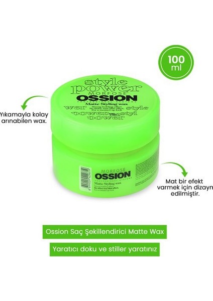 Ossıon Wax 100ML Matte Stylıng fiyatları