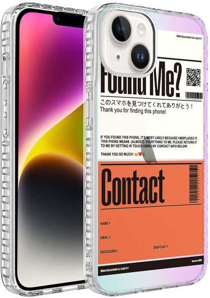 iPhone 14 Uyumlu Airbag Kenarlı Renkli Desenli Silikon Inc Elegans Kapak-No6