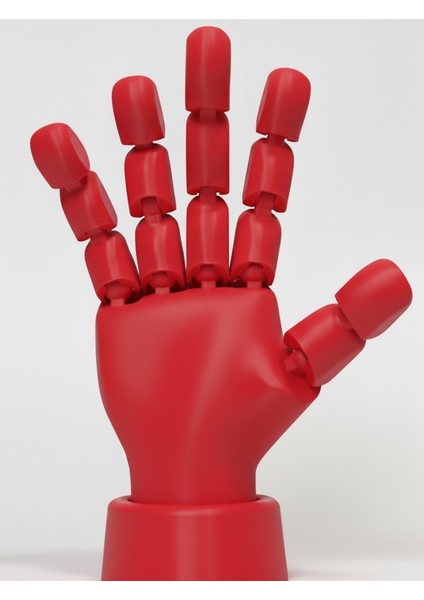 Eklemli Hareketli 3D Baskı El Modeli – Pozlanabilir Dekor ve Koleksiyon Ürünü -Kırmızı ,mav,beyaz,turuncu, Sarı,yeşil Renkseçenekli