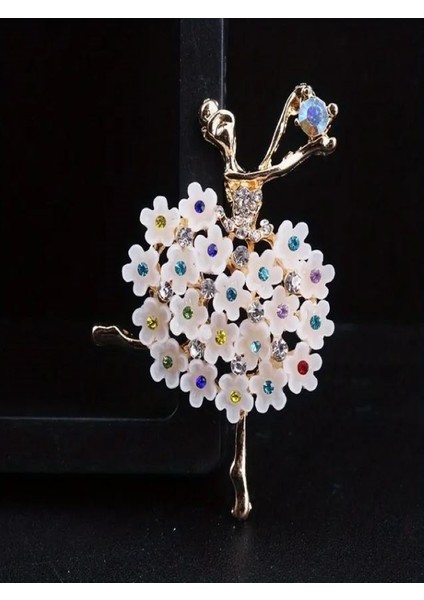 Taşlı ve Çiçekli Balerin Broş modelleri