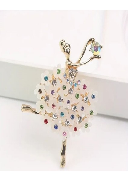 Taşlı ve Çiçekli Balerin Broş fırsatları