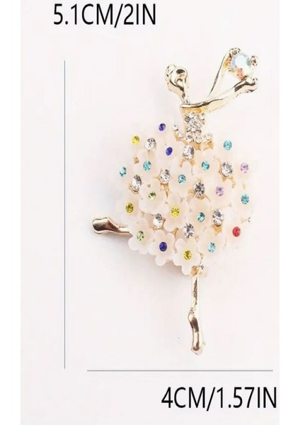 Taşlı ve Çiçekli Balerin Broş indirimleri