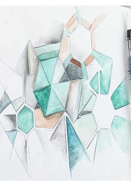 Canson A5 200 gr 20 Sayfa Taşıma Çantası Cretacolor 6'+3 Aquarell Sulandırılabilir Dereceli Kalem