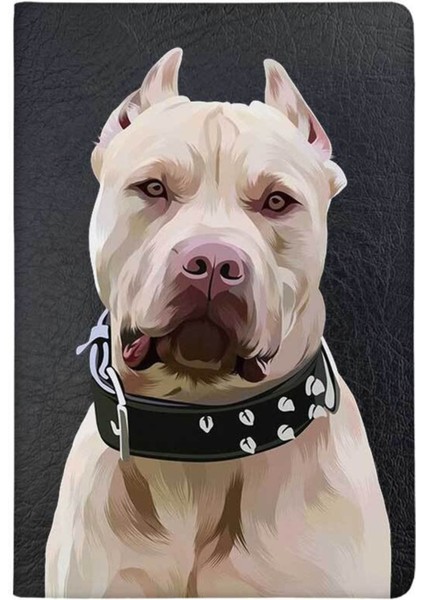 Pitbull Desenli Deri Pet Evcil Hayvan Kedi Köpek Pasaport Sağlık Karnesi Kabı Kılıfı