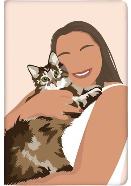 My Cat Desenli Deri Pet Evcil Hayvan Kedi Köpek Pasaport Sağlık Karnesi Kabı Kılıfı