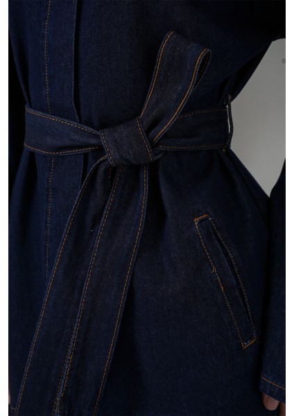 Kadın Bdart Cep Detaylı Ceket & Pantolon Kot Takım Lacivert indirimleri