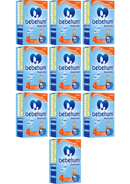 4 Devam Sütü 400 gr 12+ Ay 10 Adet