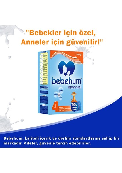 4 Devam Sütü 400 gr 12+ Ay 10 Adet modelleri