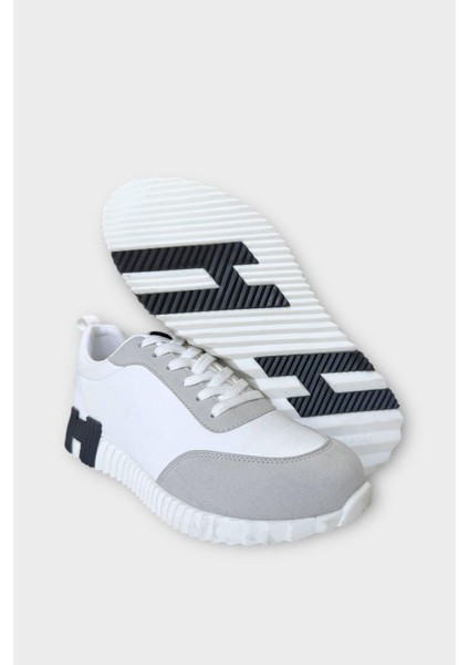 Erkek Günlük Sneaker Ayakkabı Beyaz - Siyah
