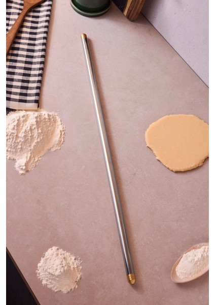 Proroll 304 Paslanmaz Çelik Gold Merdane 60 cm Hamur Oklavası 18/10