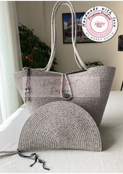 Bailey 2li Takım Plaj Çantası , El Çantası Clutch, Totebag, Kadın Çanta, Yazlık, Hediyelik, hasır Jüt Tress fiyatları
