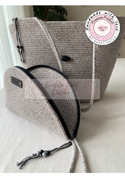 Bailey 2li Takım Plaj Çantası , El Çantası Clutch, Totebag, Kadın Çanta, Yazlık, Hediyelik, hasır Jüt Tress fırsatları