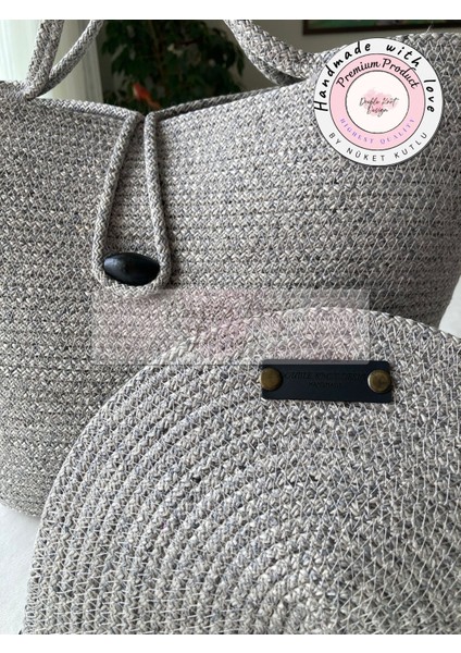 Bailey 2li Takım Plaj Çantası , El Çantası Clutch, Totebag, Kadın Çanta, Yazlık, Hediyelik, hasır Jüt Tress indirimleri