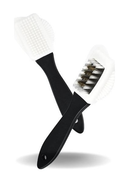 Çift Taraflı Pratik Taşınabilir Süet Nubuk Deri Çizme Bot Ayakkabı Temizleme Bakım Fırçası