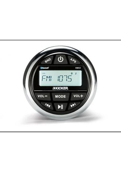 Marin Ses Sistemi Kicker Kmc2 Marine Gauge-Style Media Centre Tekne Teyp Müzik Hoparlör Merkezş
