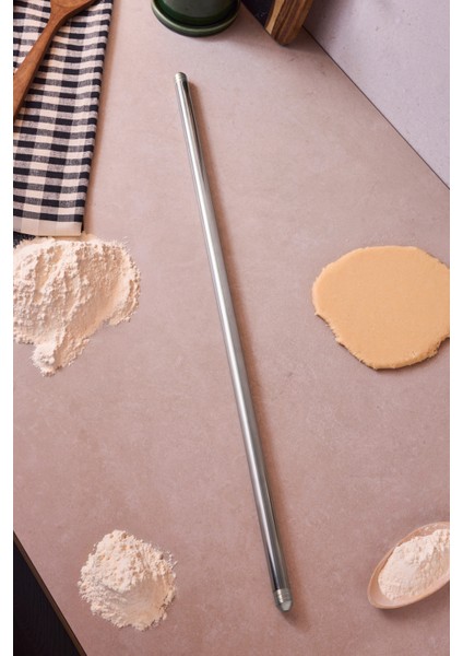 Proroll 304 Paslanmaz Çelik Merdane 60 cm Hamur Oklavası 18/10