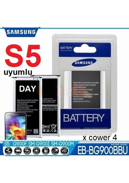 Samsung Galaxy S5 G900FD EB-BG900BBE EB-BG900BBU EB-BG900BBC Garantili 2800MAH Pil Batarya