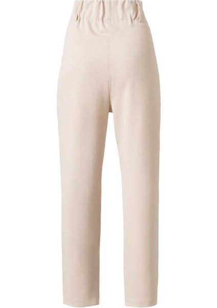 Kadın Bej Yüksek Bel Carrot Pantolon fiyatları