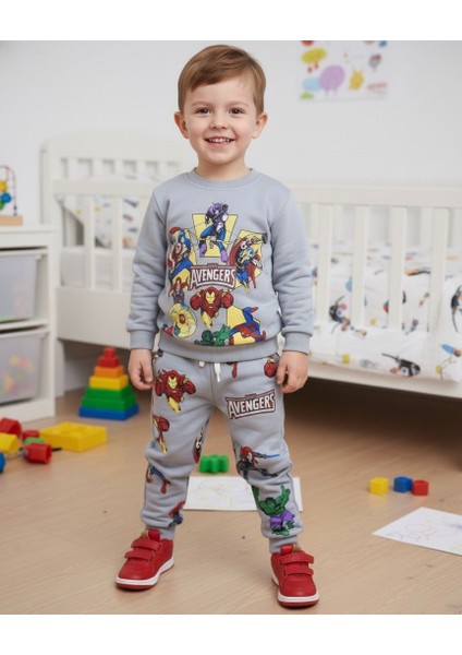 Avergens Karakterli Erkek Çocuk Alt Üst Takım 3 Iplik