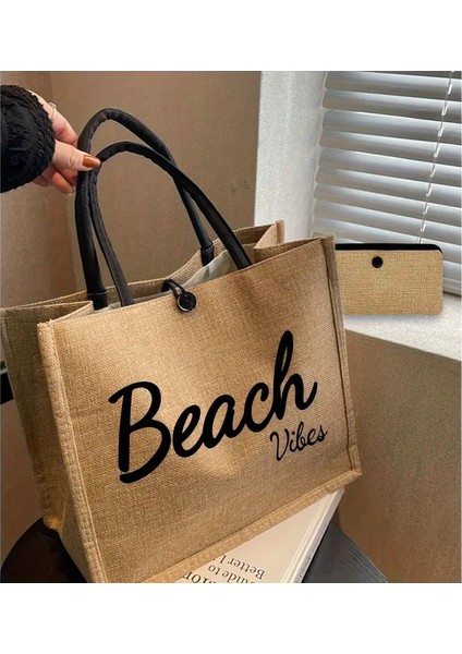 Hasır Plaj Çantası ve Hasır Şapka Takımı , Plaj Çantası Seti modelleri