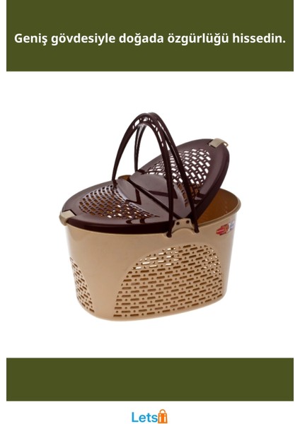 Akıllı Büyük Oval Piknik Sepeti A Kalite Plastik 28X37X48.5 cm fiyatları