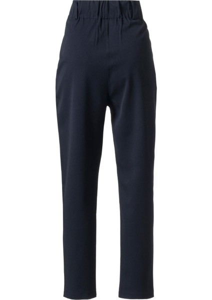 Kadın Lacivert Yüksek Bel Carrot Pantolon modelleri