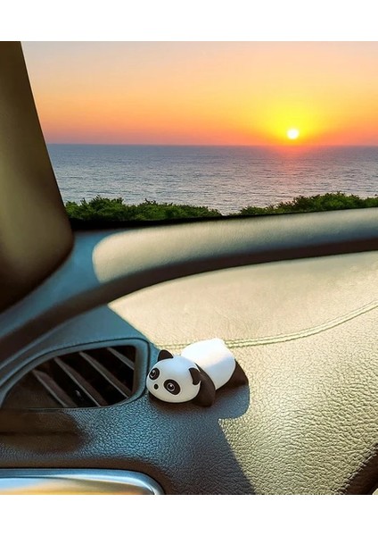 2 Adet Plastik Mini Panda Araç Içi Aksesuar, Araba Klima Süsü, Panda Dekor, Masa Dekoru (2CMX3CM) fiyatları