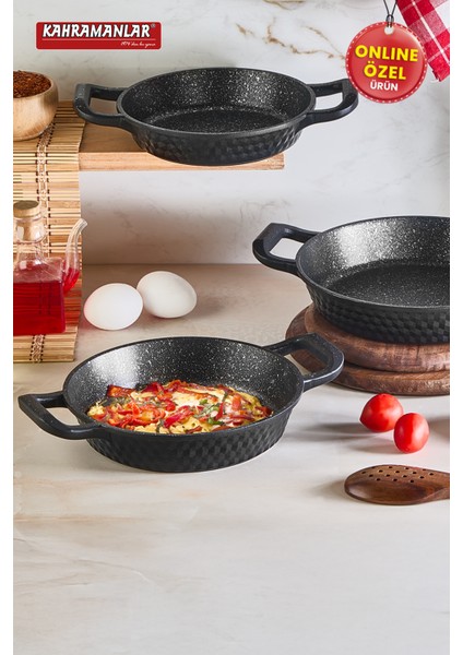 Premium 3'lü Döküm Sahan Seti fiyatları