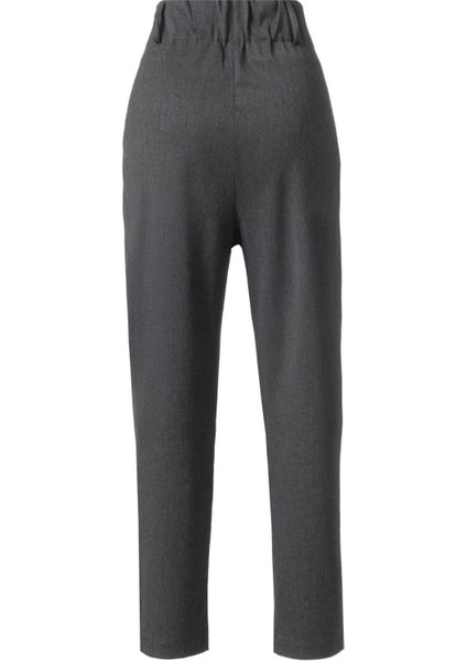 Kadın Antrasit Yüksek Bel Carrot Pantolon fiyatları